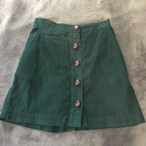 BDG Green Courderoy Mini Skirt Size XS